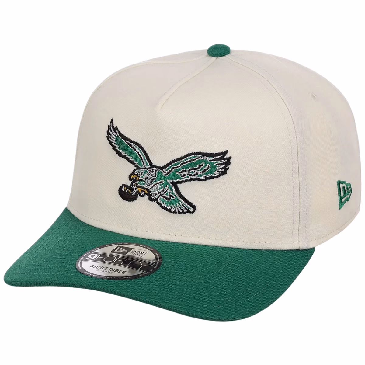 Philadelphia Eagles NFL Chrome OTC New Era 9FORTY A-Frame detail view