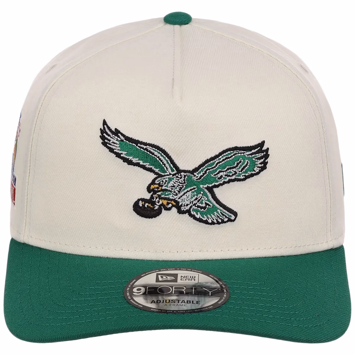 Philadelphia Eagles NFL Chrome OTC New Era 9FORTY A-Frame detail view