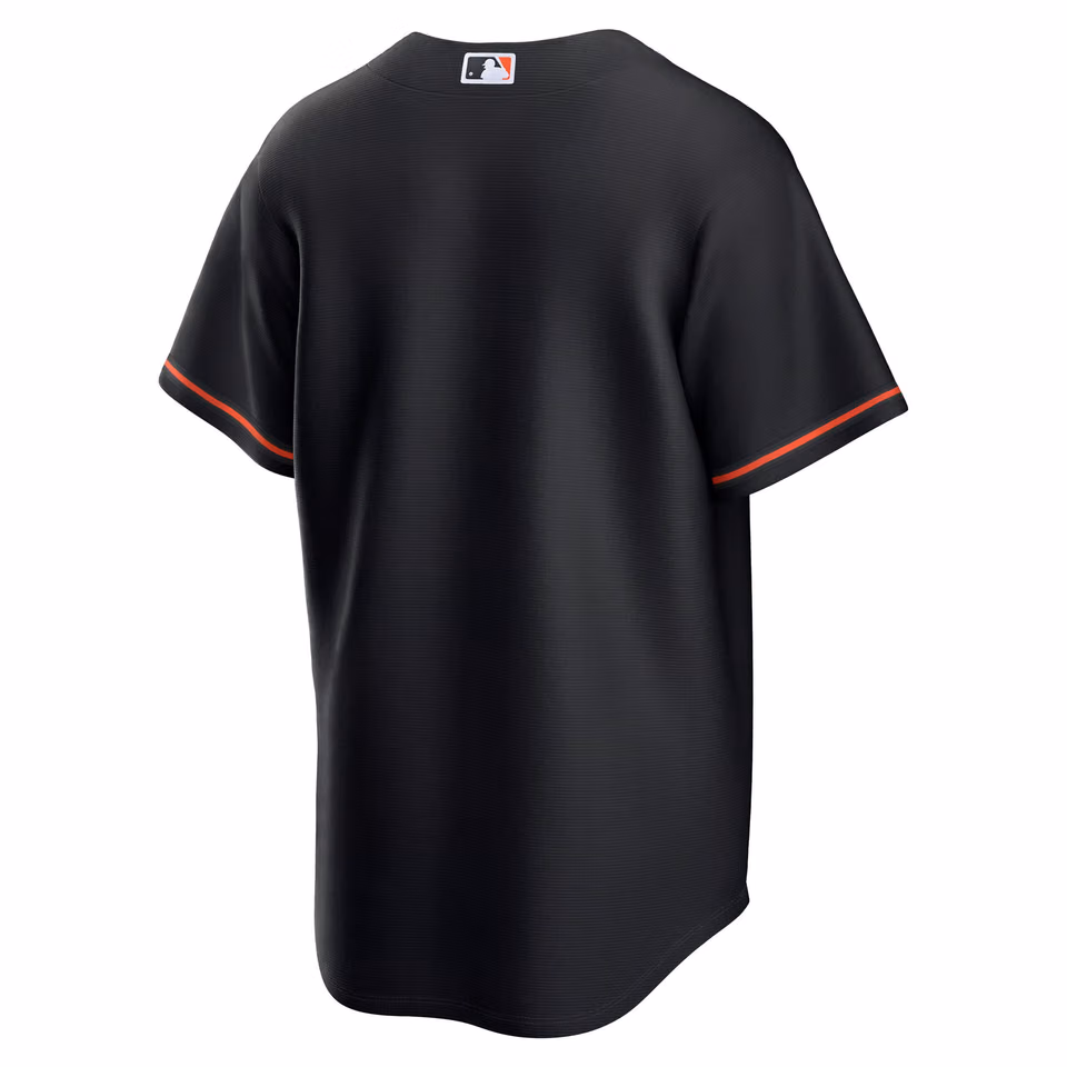 Baltimore Orioles Replica MLB Alternate Jersey Black view 2