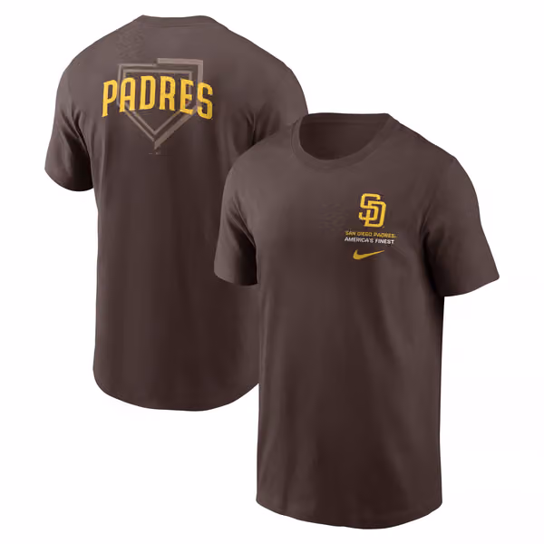 San Diego Padres Primetime 2-Hit T-Shirt Brown view 1