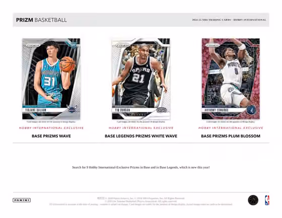 2024/25 Panini Prizm Basketball NBA International Hobby Box view 3