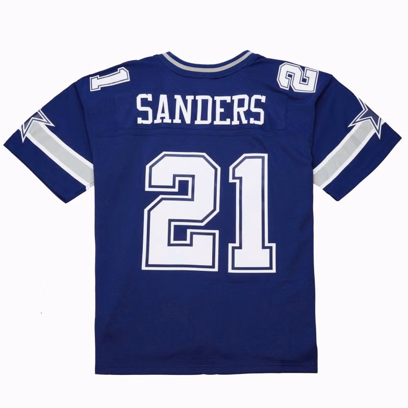 Deion Sanders #21 Dallas Cowboys 1996 Legacy Throwback NFL Jersey Navy view 1