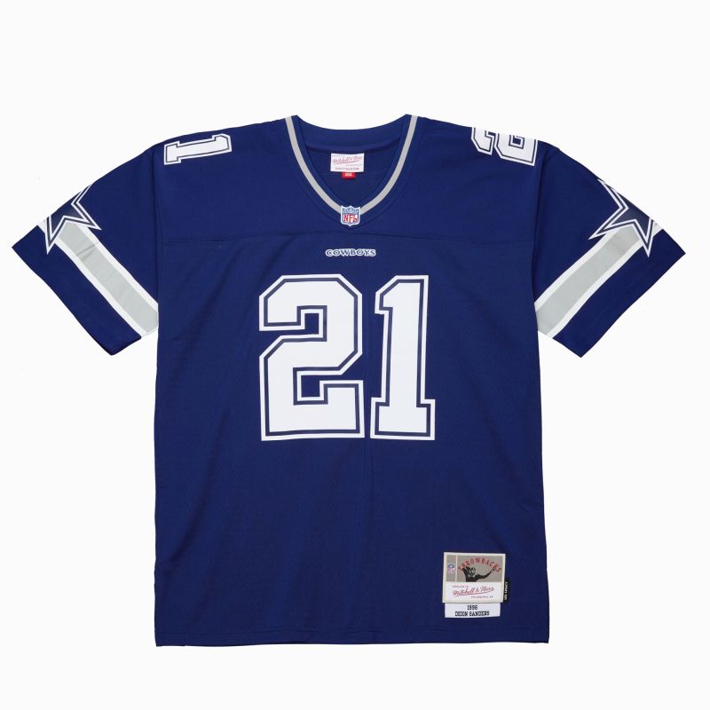 Deion Sanders #21 Dallas Cowboys 1996 Legacy Throwback NFL Jersey Navy view 2