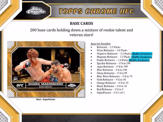 2024 Topps Chrome UFC Hobby Box view 4