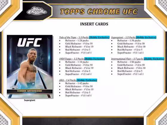 2024 Topps Chrome UFC Hobby Box view 6