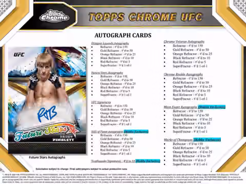 2024 Topps Chrome UFC Hobby Box view 3