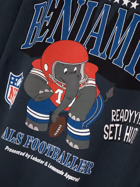 Benjamin als Footballer L&L ’94 Campus NFL T-Shirt Navy view 3