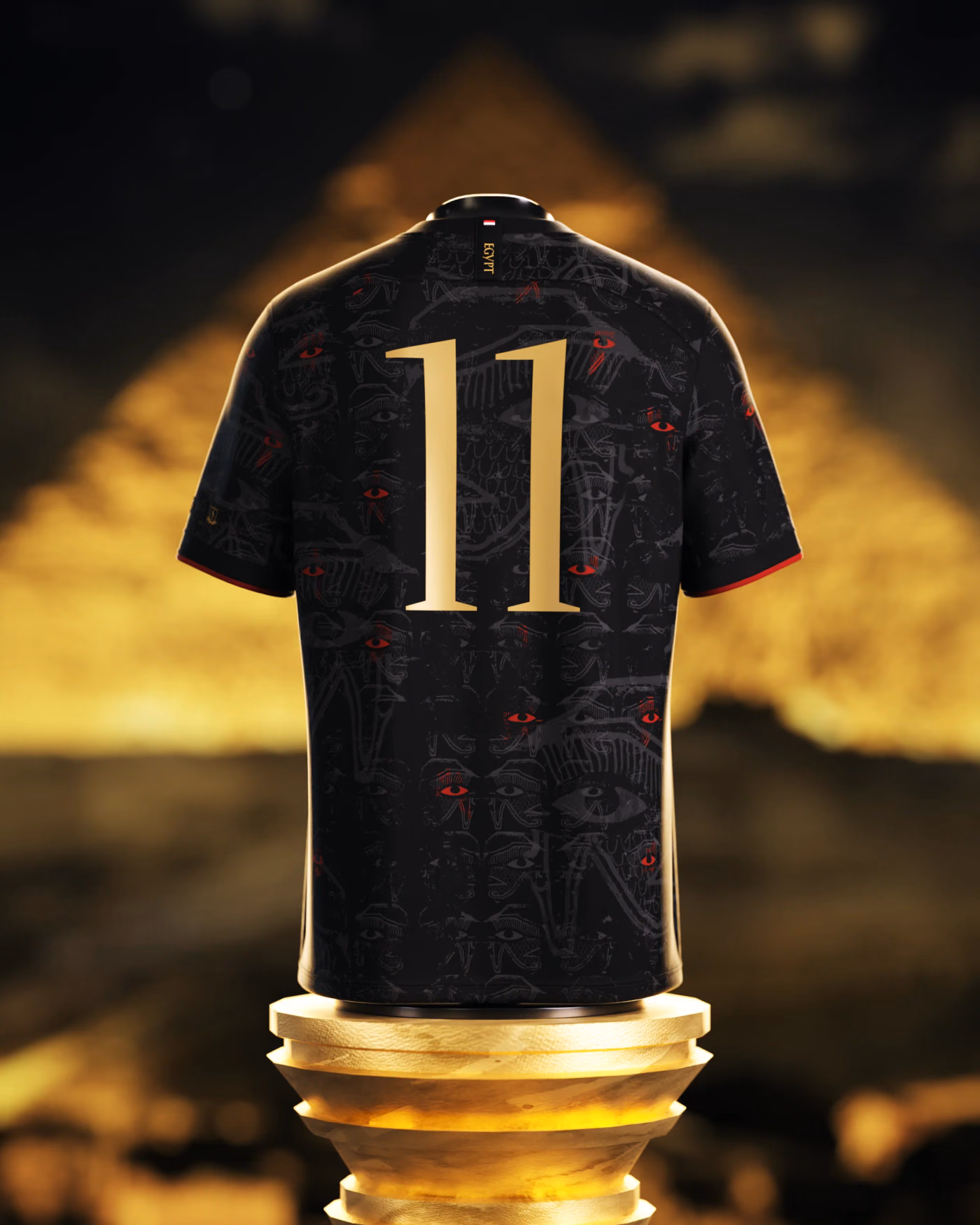Jersevo Custom Personalized Egyptian King Jersey back view