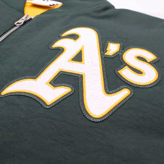 Athletics 2026 MLB Authentic Dugout Bomber Jacket Green view 4