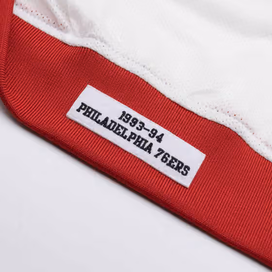 Philadelphia 76ers 1993-94 Authentic Warm Up NBA Jacket White view 6