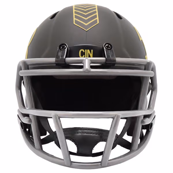 Cincinnati Bengals 2025 Salute to Service NFL Speed Mini Helmet view 2