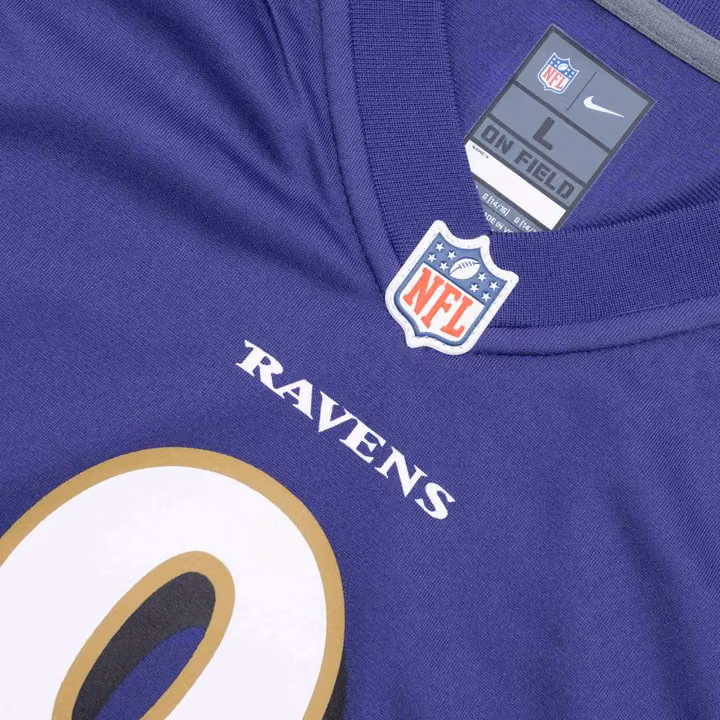 Lamar Jackson #8 Baltimore Ravens Game Youth NFL Jersey Purple (YOUTH) view 5