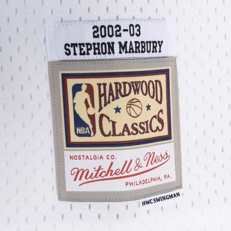 Stephon Marbury #3 Phoenix Suns 2002-03 Mitchell & Ness Swingman NBA Jersey White view 3