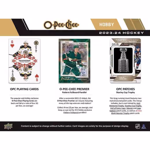 2023/24 Upper Deck O-Pee-Chee Hockey NHL Hobby Box view 3