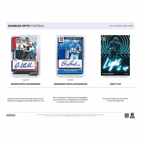 2022 Panini Donruss Optic NFL Football Hobby Box view 3