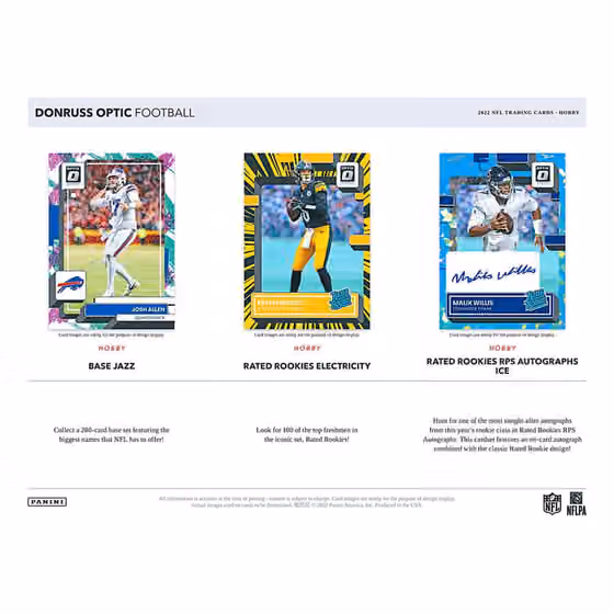2022 Panini Donruss Optic NFL Football Hobby Box view 2