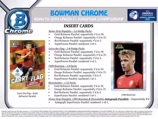 2022 Bowman Chrome Road to 2023 UEFA Under-21 European Championship Football Hobby Box view 4