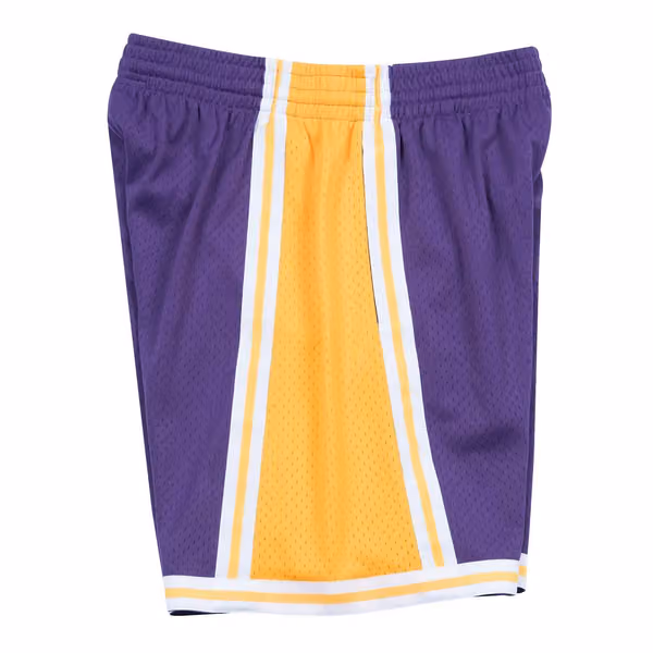 Los Angeles Lakers 1984-85 Mitchell & Ness Swingman NBA Shorts Purple view 2