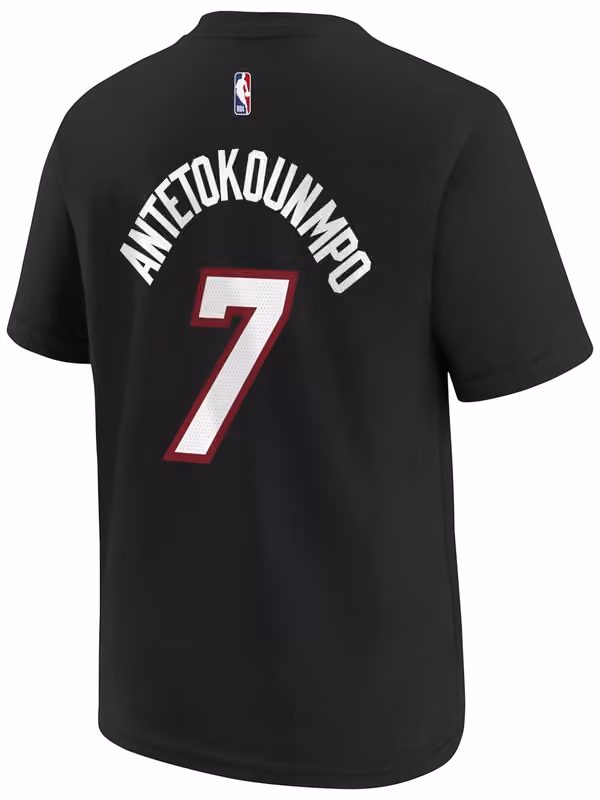 Giannis Antetokounmpo #7 Miami Heat Icon NBA T-Shirt Black view 3