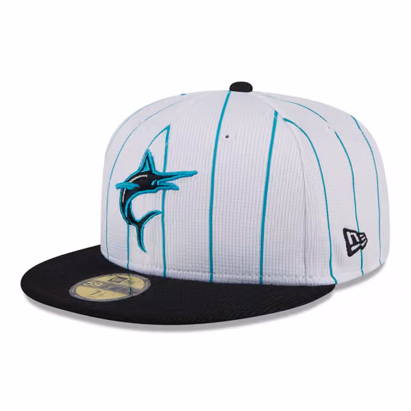 Miami Marlins 2025 MLB Batting Practice New Era 59FIFTY Fitted Cap product photo