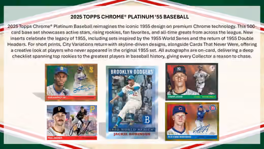 2025 Topps Chrome Platinum '55 Baseball MLB Hobby Box view 3
