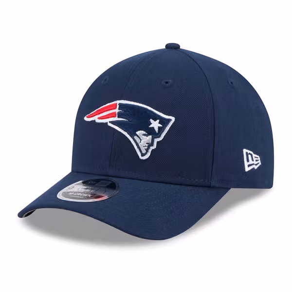 New England Patriots NFL Team Logo New Era 9FORTY M-Crown Snapback Cap Navy product photo