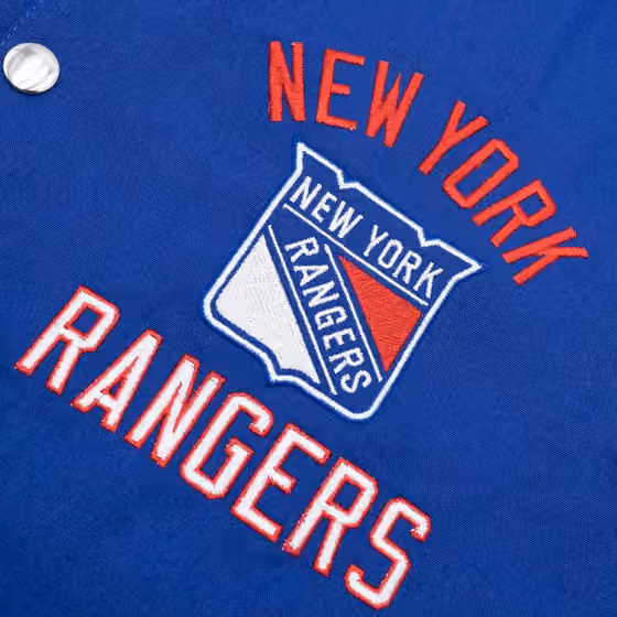 New York Rangers G-III Tailback NHL Varsity Jacket Blue view 3