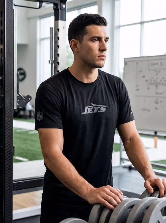 New York Jets 2026 NFL Sideline Lead The Charge Legend T-Shirt Black view 3