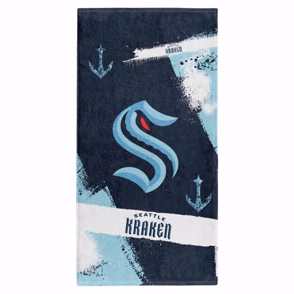 Seattle Kraken Spray NHL Beach Towel view 1