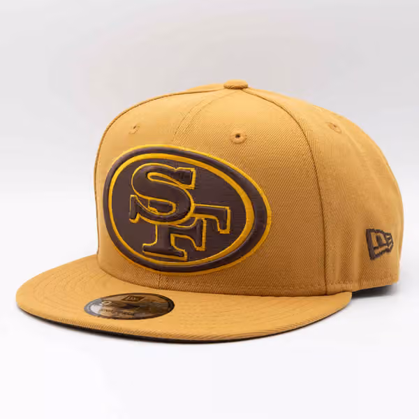 San Francisco 49ers Panama Tan XL Logo New Era 9FIFTY Snapback NFL Cap Brown product photo