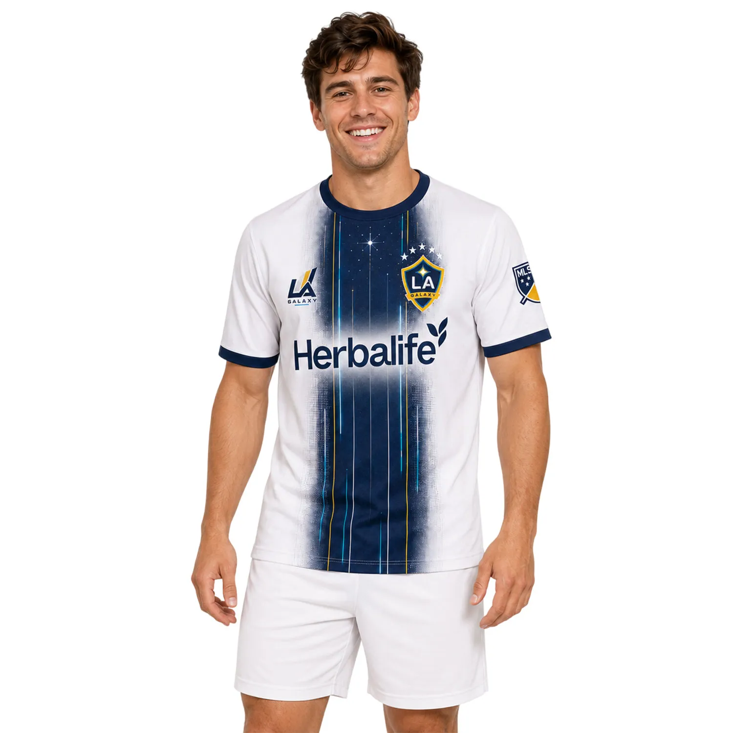 LA Galaxy MLS Custom Jersey – Dynamic Galaxy Stripe Design