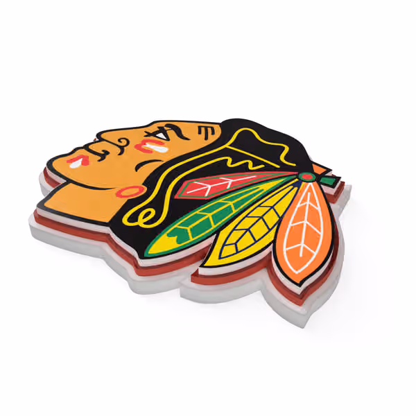 Chicago Blackhawks Big Logo NHL Fan Chain view 2