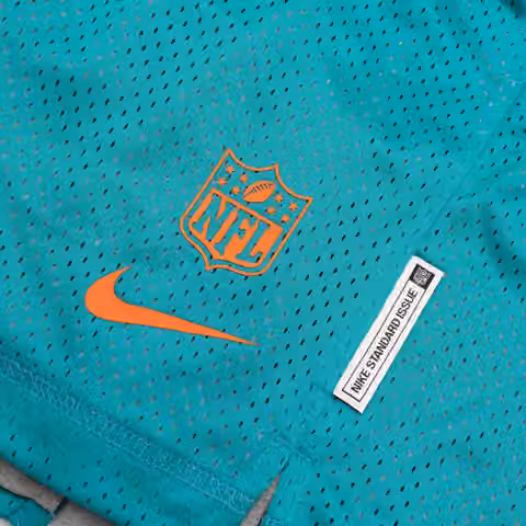 Miami Dolphins 2025 NFL Sideline Reversible Mesh Nike Dri-FIT Shorts Aqua view 6