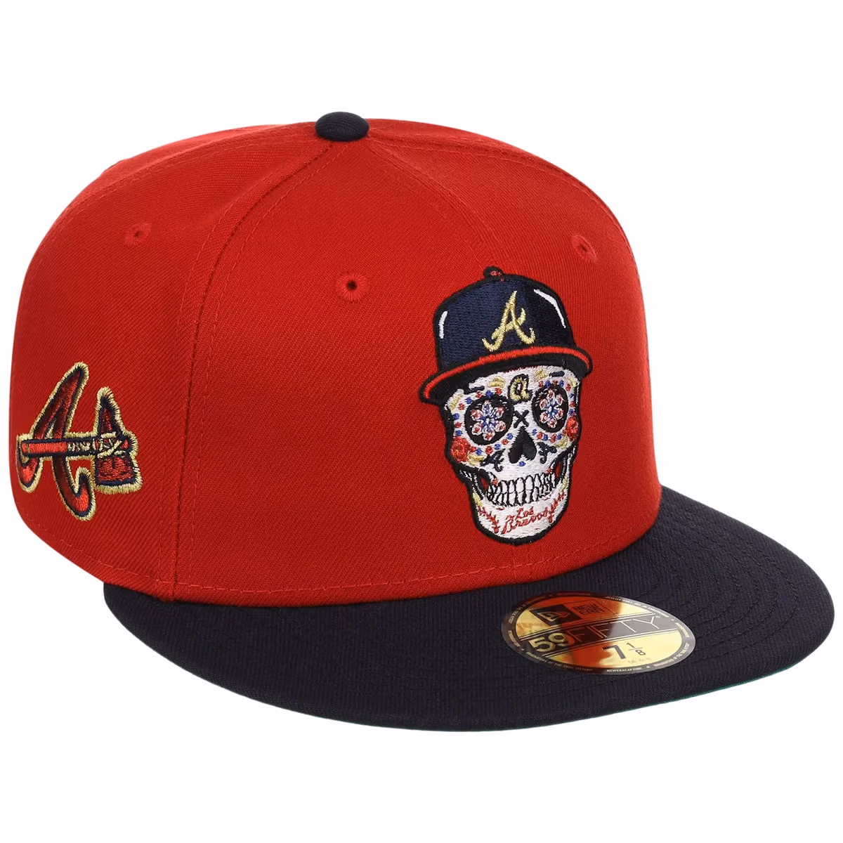 Atlanta Braves Skull Atlanta Crown the City New Era 59FIFTY front view