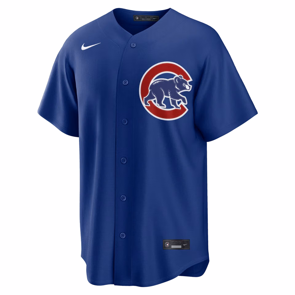 Chicago Cubs Replica MLB Alternate Jersey Blue view 1