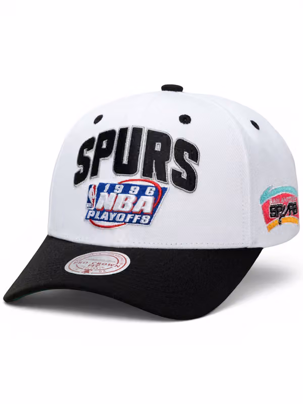 San Antonio Spurs 1996 NBA Playoffs Pro Crown Snapback Cap White/Black product photo