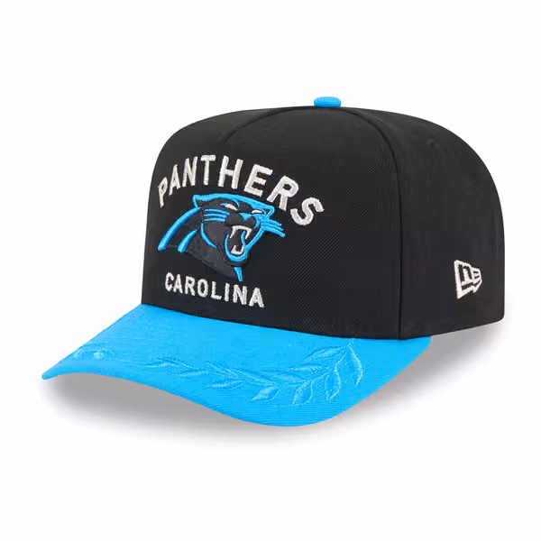 Carolina Panthers 2025 NFL Draft New Era 9FIFTY A-Frame Snapback Cap Black product photo