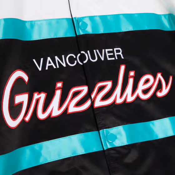 Vancouver Grizzlies Mitchell & Ness Script Heavyweight Satin NBA Jacket view 3