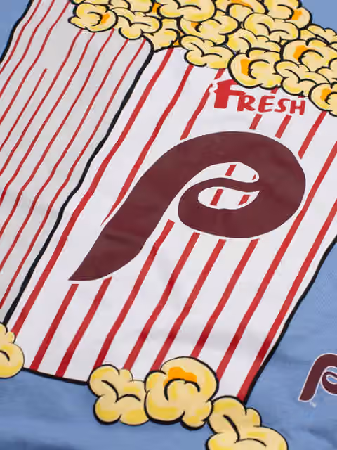Philadelphia Phillies Popcorn Oversized MLB T-Shirt Blue view 3