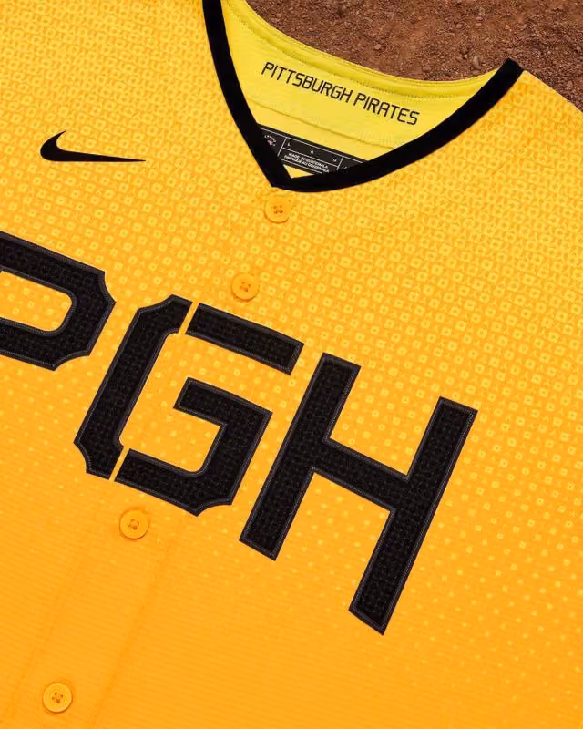 Pittsburgh Pirates Nike City Connect MLB Jersey Yellow view 5
