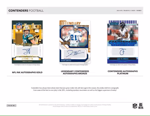 2024 Panini Contenders Football NFL Hobby Box view 3