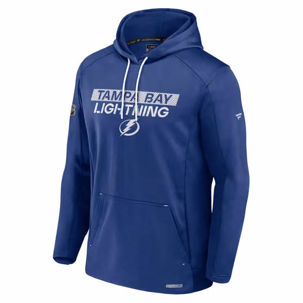 Tampa Bay Lightning 2024/25 Authentic Pro Rink Tech NHL Hoodie Blue view 1