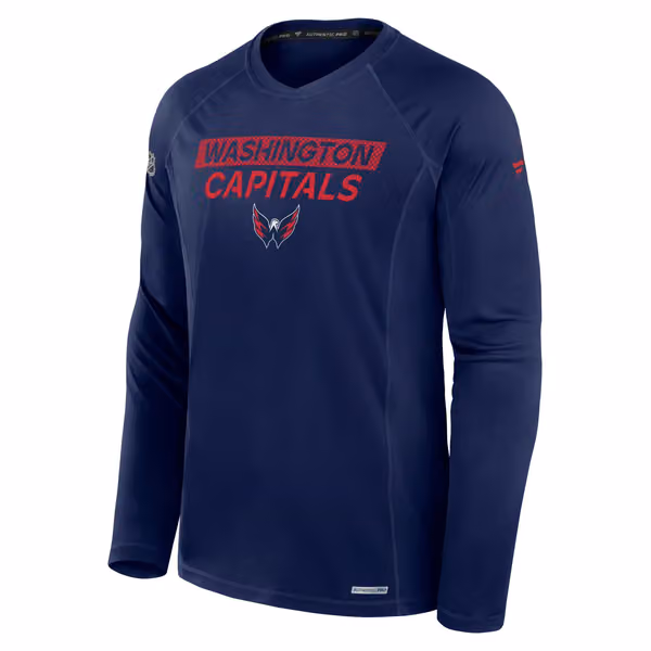 Washington Capitals 2024/25 Authentic Pro Rink Tech NHL Long Sleeve Navy view 1