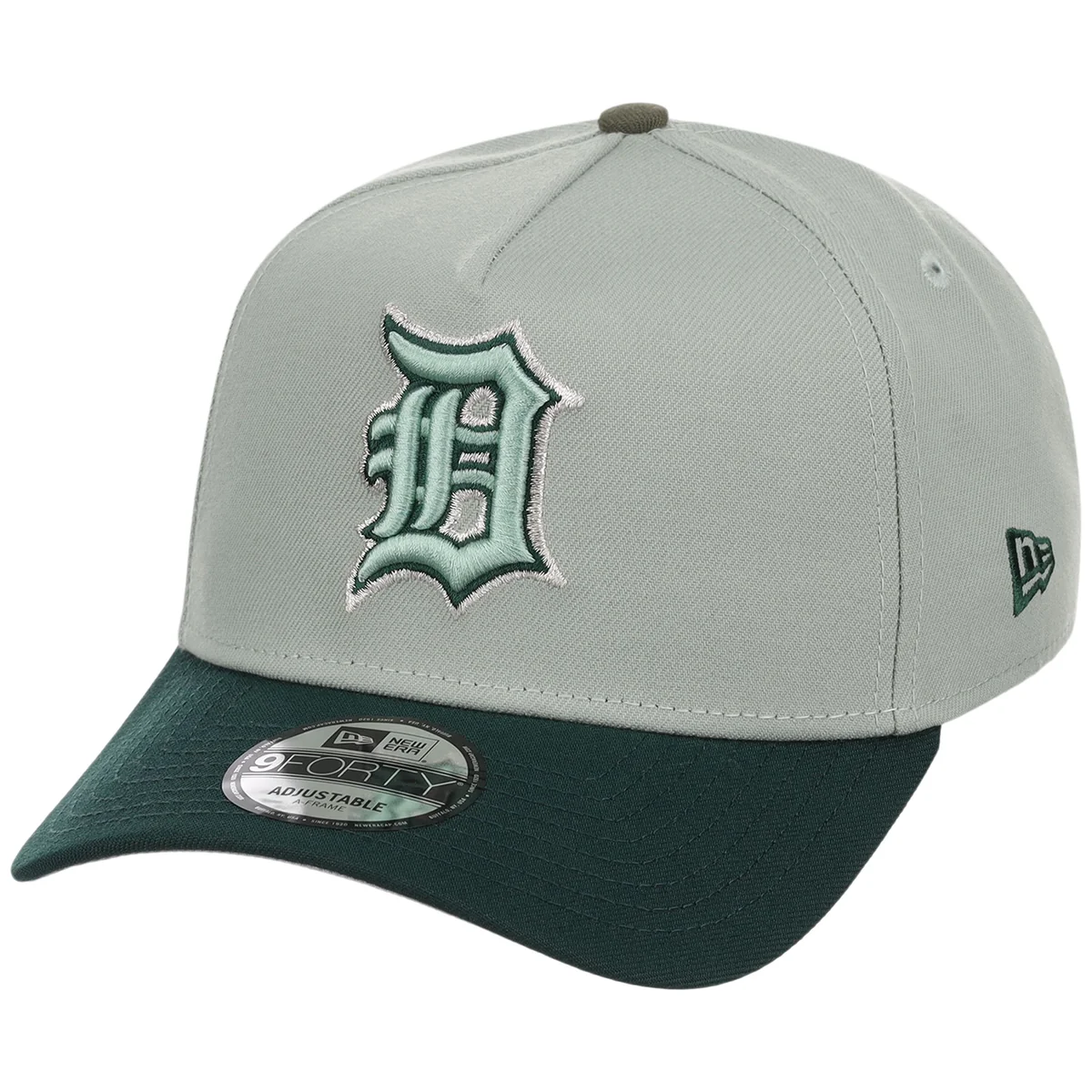 Detroit Tigers MLB Everest x Dark Green FASHION CORE New Era 9FORTY A-Frame detail view