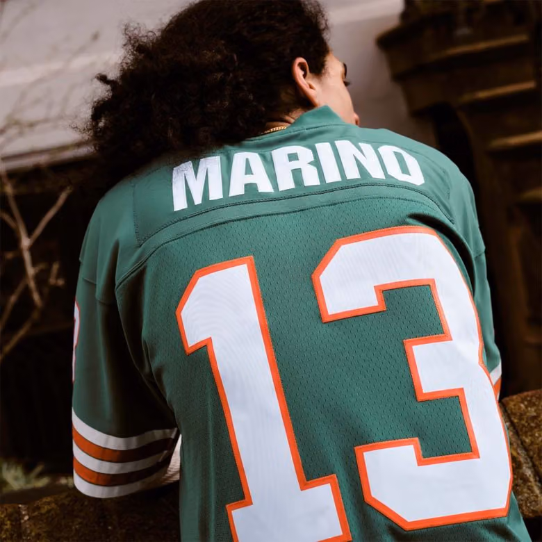 Dan Marino #13 Miami Dolphins 1984 Legacy Throwback NFL Jersey Aqua view 8