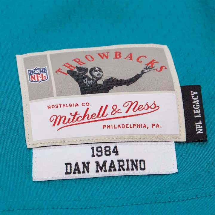 Dan Marino #13 Miami Dolphins 1984 Legacy Throwback NFL Jersey Aqua view 3