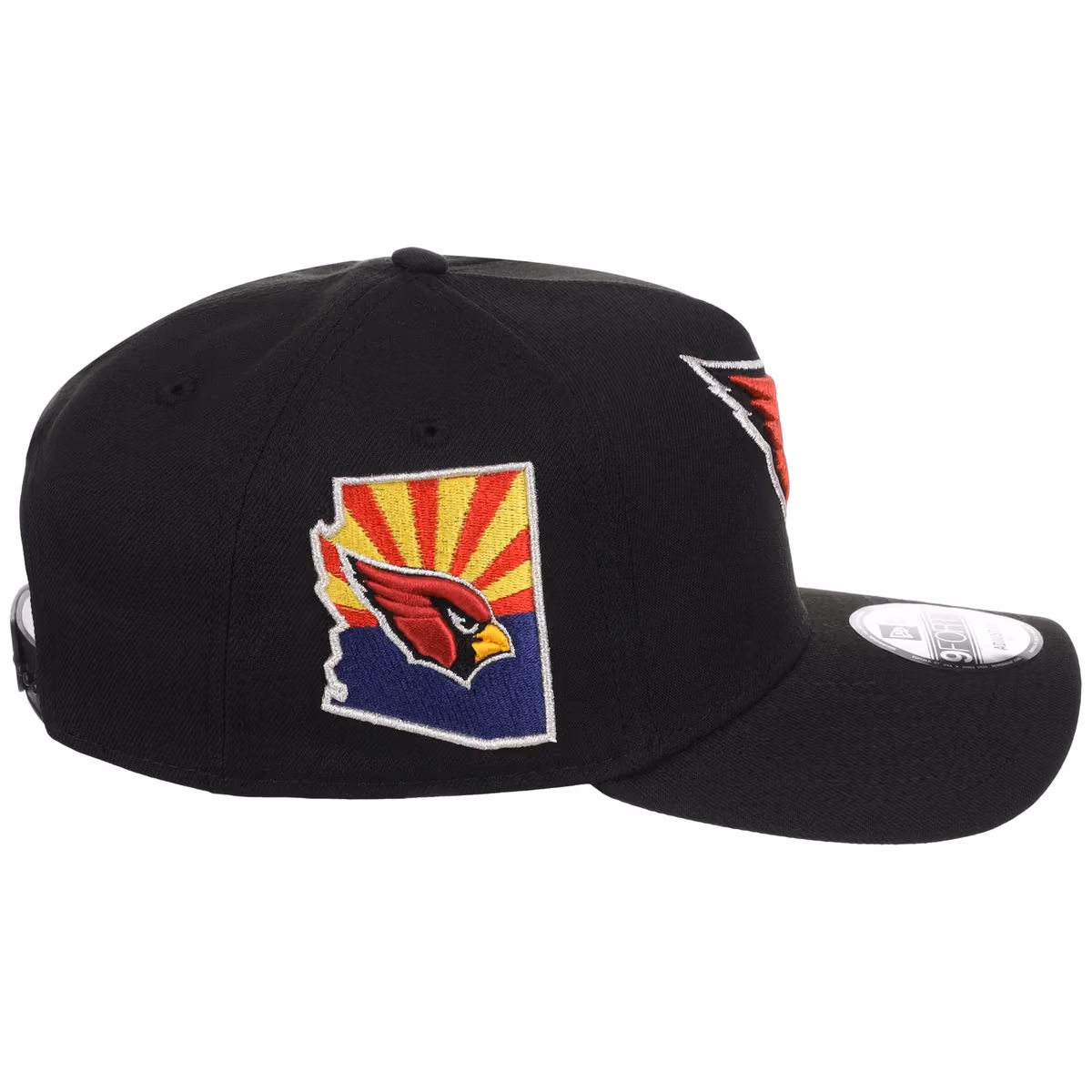 Arizona Cardinals NFL Black Dome New Era 9FORTY A-Frame detail view