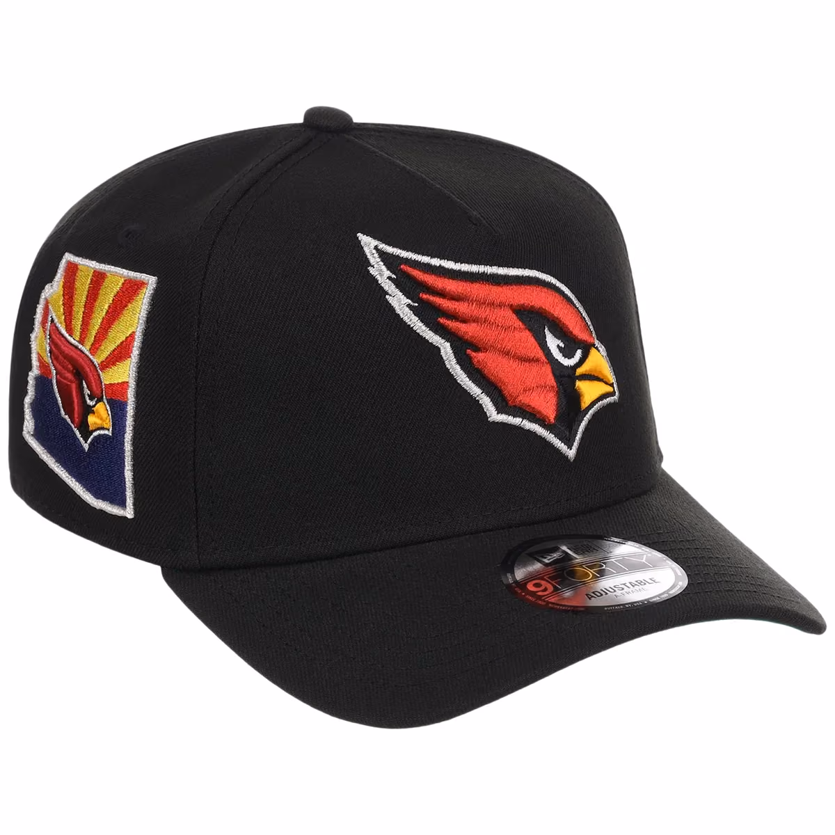 Arizona Cardinals NFL Black Dome New Era 9FORTY A-Frame front view