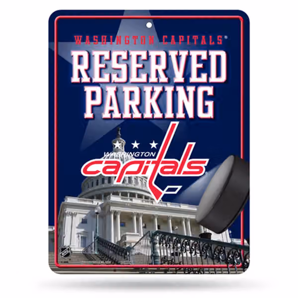 Washington Capitals Reserved Parking NHL Metal Sign view 1