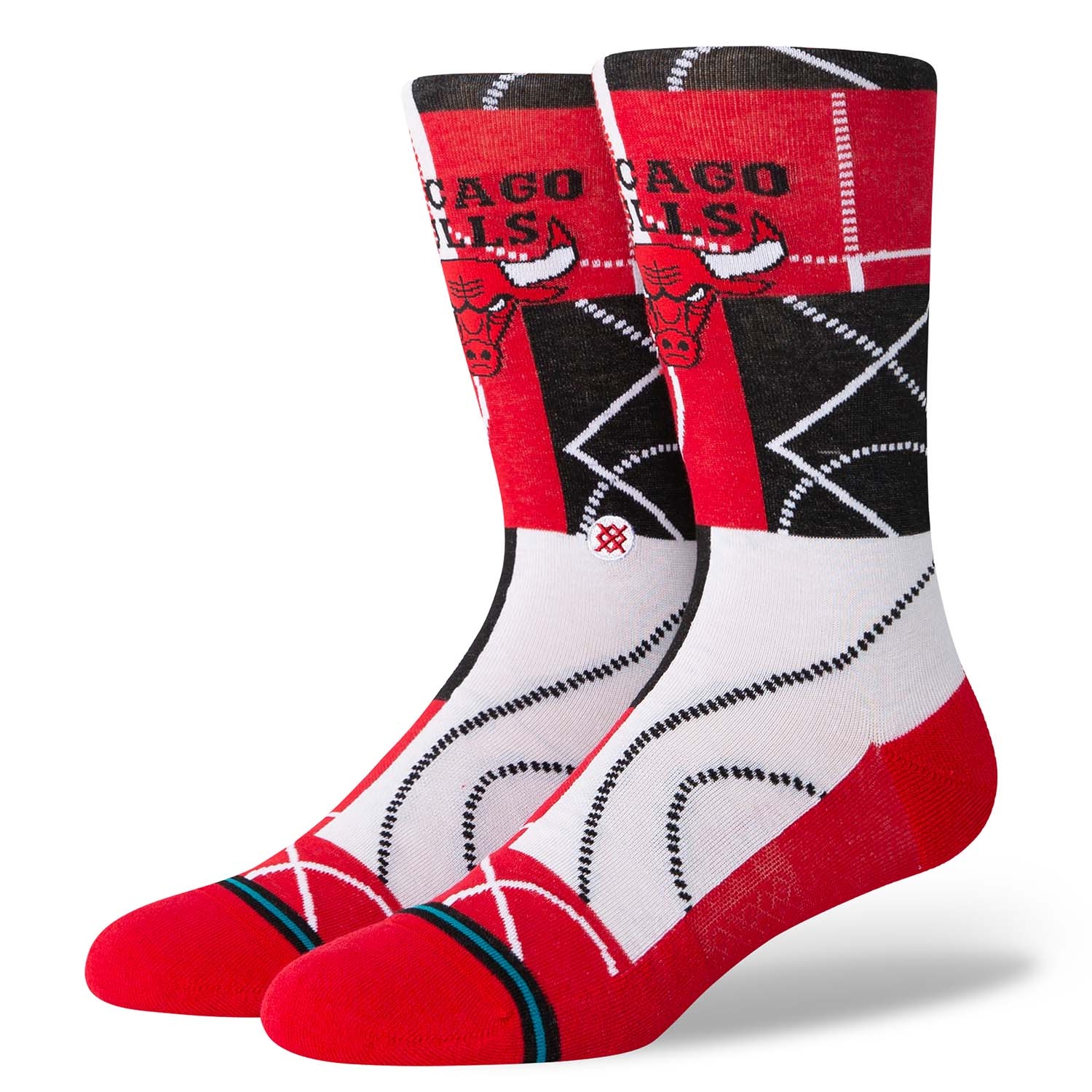 Chicago Bulls Zone Stance NBA Crew Socks view 1